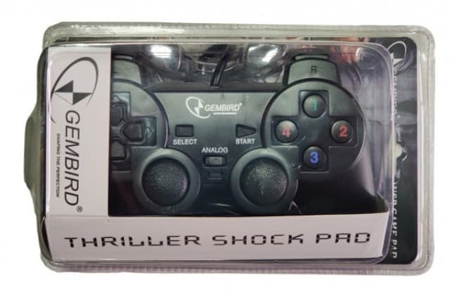 JPD-THRILLERSHOCK-BOX ** Gembird USB 2.0 analog vibration gamepad black(alt. JPD-UDV-01 (351) 2527