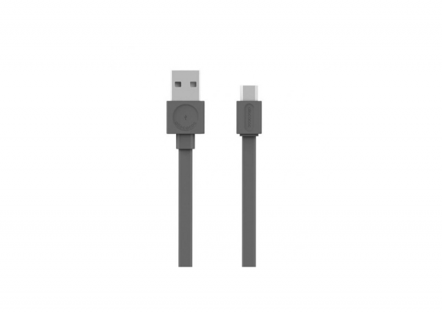 Flat USB kabl micro USB, duž.1,5m, sivi DESIGNNEST 10452GY/USBMBC