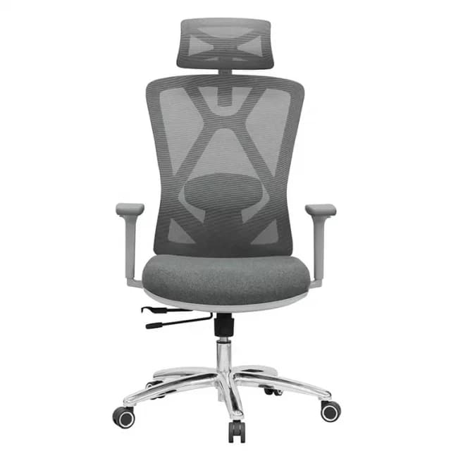 Ergonomska radna stolica UGD Office Deluxe Silver - siva