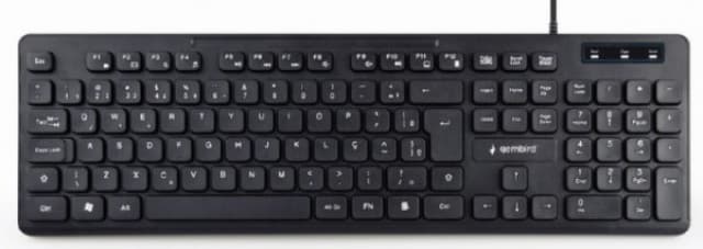 Multimedijalna tastatura Gembird  KB-MCH-04  chocolate USB US layout Slim black 39588