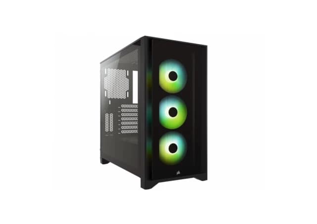 Kućište CORSAIR iCUE 4000X Mid-Tower/ATX/kaljeno staklo/bez napajanja/RGB/crna