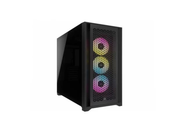 Kućište CORSAIR iCUE 5000D AIRFLOW Mid-Tower/Gaming/ATX/kaljeno staklo/bez napajanja/RGB/crna