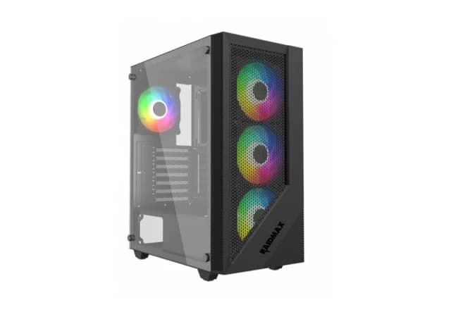 Kuciste Raidmax Obsidian window/black, 4x 120mm RGB/650W/RO650RGB