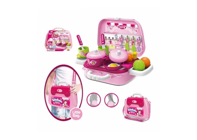 ***Kuhinjski set u torbi - roze 29-101000