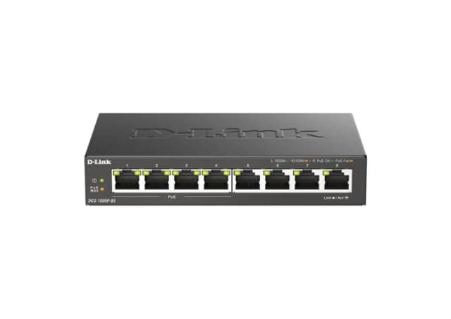 LAN Switch D-Link DGS-1008P/E 10/100/1000 8port -4Poe