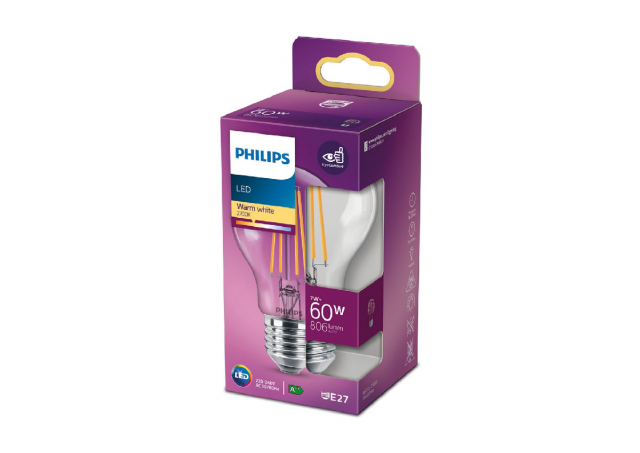 LED Sijalica Philips 60W A60 E27 WW, 929001387395