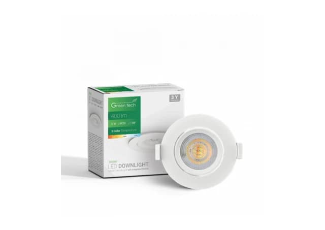 LED SPOT UGR 5W GREENTECH 3CCT 3000-4000-6500K DWX-5WH BELI SA ZAKRETANJEM