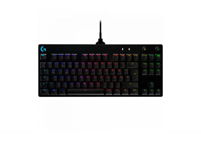 LOGITECH G PRO TKL Corded Mechanical Gaming Keyboard - BLACK - US INT'L - USB - CLICKY