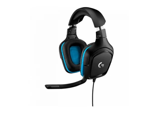 LOGITECH G432 Wired Gaming Headset 7.1 - LEATHERETTE - BLACK/BLUE - USB