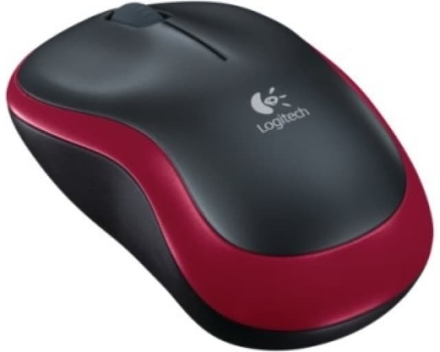 Bežični miš Logitech M185 - Optički, 1000 DPI, crveni, 910-002240