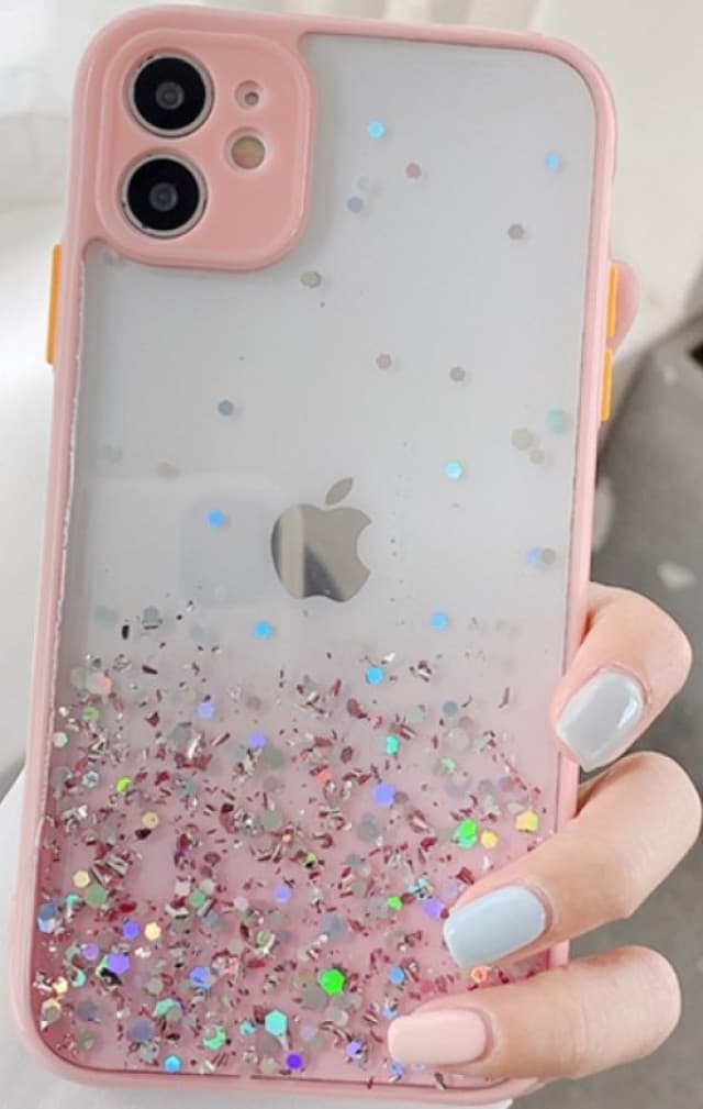 MCTK6-IPHONE 12 Pro * Furtrola 3D Sparkling star silicone Pink (200) 41421