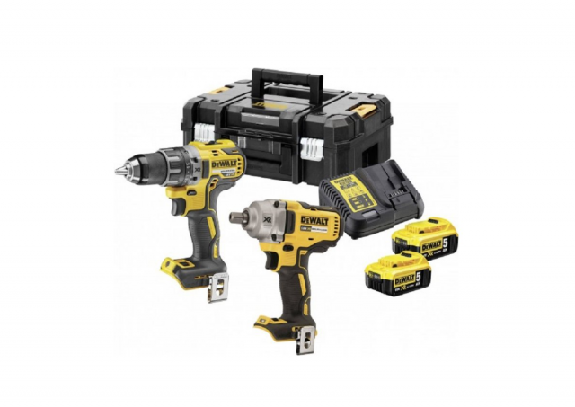 Set akumulatorskog alata DeWalt DCK2077P2T, aku bušilica DCD791 + aku udarni odvrtač DCF894 , 18V 2x5.0Ah