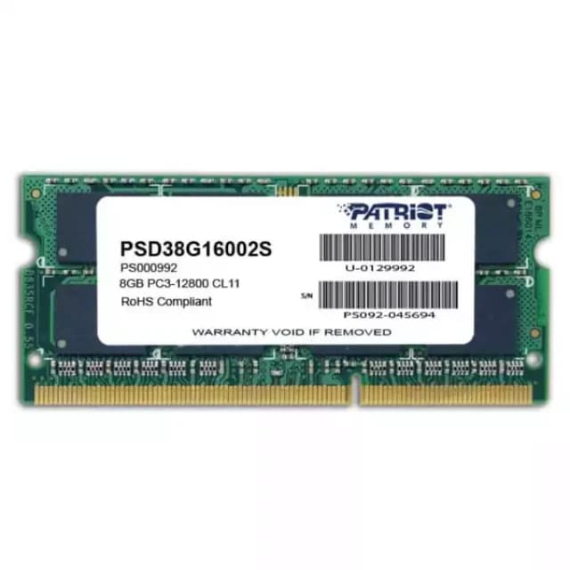 Memorija Patriot SODIMM DDR3 - 8 GB 1600 MHz, PSD38G16002S