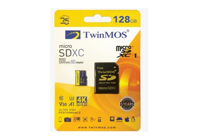 MicroSDXC TwinMOS 128GB TM128MSDXC10V30U3, UHS-3, V30