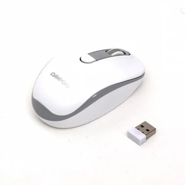 Mouse Omega OM220WG W sivo beli 1600 Dpi