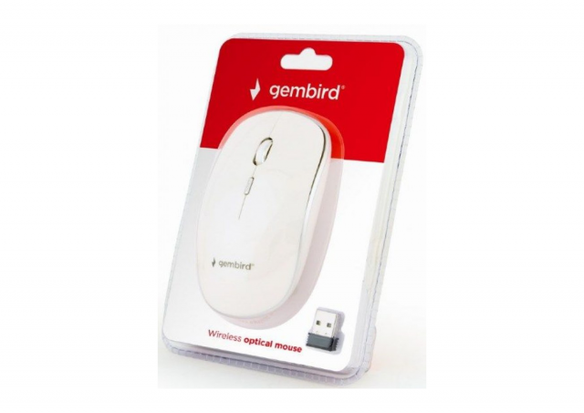 Bežicni optički miš Gembird (MUSW-4B-01-W) Usb 1600Dpi white