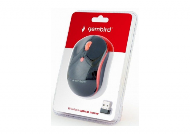 Bežicni miš optički  Gembird (MUSW-4B-03-R)Usb 1600Dpi black/red