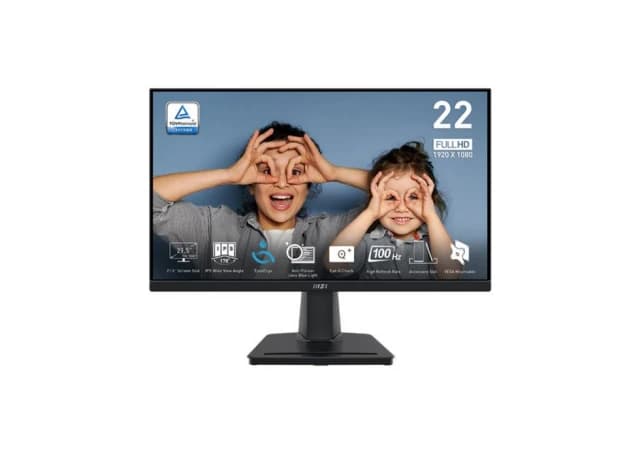 Monitor 22 MSI PRO MP225 Flat FHD IPS 100Hz 1 ms HDMI/VGA