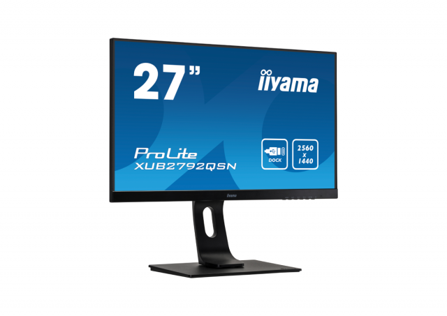 Ergonomski monitor IIYAMA XUB2792QSN-B5 27’’ - 2560 x 1440 WQHD, IPS, 75 Hz 4 ms, HDMI DP USB 3.0 DP Out, zvučnici, crna