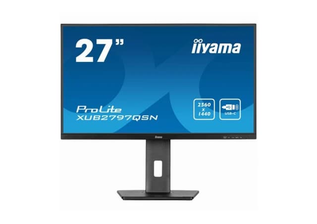 IIYAMA Monitor LED XUB2797QSN-B1 27" IPS 2560 x 1440 @100Hz 250 cd/m² 1300:1 1ms HDMI DP 4xUSB Hub, USB-C 65W RJ45 height, swivel, tilt, pivot (rotation both sides)