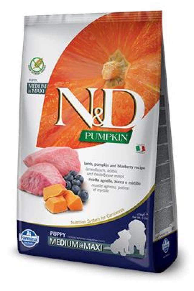 N&D Pumpkin Puppy Lamb&Blue. Medium&Maxi 12kg