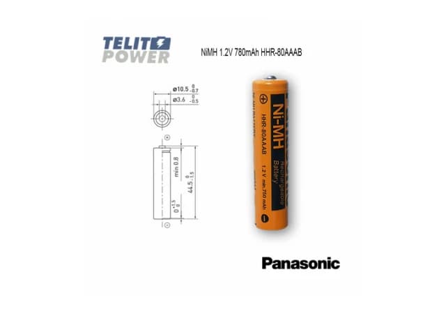 NiMH AAA 1.2V 800mAh BK80AAAB ( HHR80AAAB ) Panasonic HT