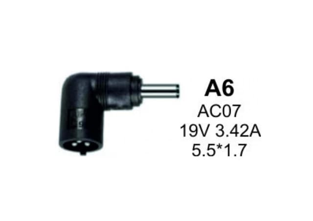 NPC-AC07 (A6) Gembird konektor za punjac 65W-19V-3.42A, 5.5x1.7mm (Acer-Dell-HP)