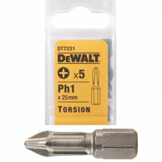 ODVIJAC Dewalt PH1 / 25 TORSION 5KOM(DT7231)