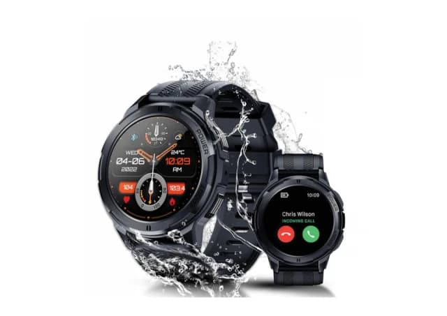 Oukitel BT10 Smart Watch Sport Rugged 410mAh/Heart rate/SpO2/Accelerometer/Crno  sivi