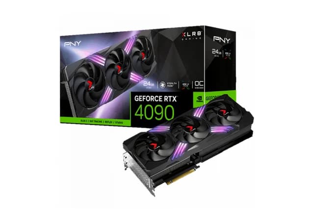 PNY NVIDIA Video Card GeForce RTX 4090 XLR8 Gaming VERTO EPIC-X 24GB GDDR6X 384bit, 2520MHz / 21Gbps, 3x DP, 1x HDMI, 3 fan, 3 slot