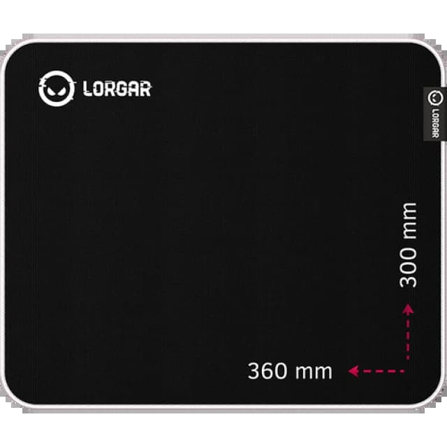 Lorgar Legacer 753, Gaming mouse pad, Ultra-gliding surface, Purple anti-slip rubber base, size: 360mm x 300mm x 3mm, weight 0.23kg