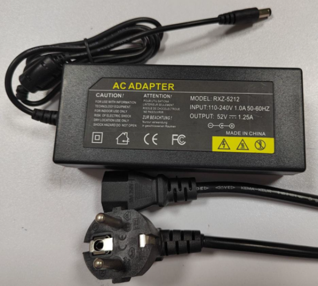 POE-INJ-5212 Gembird 52V/1.25A 130W POE injector od 5~52V, 4C, konektor 5.5x2.1mm 43117