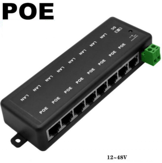 POE-INJ-8xRJ45 Gembird 8CH Pasivni prolazni POE injector, for IP Network Camera Ubiquiti and Mikrot 43116