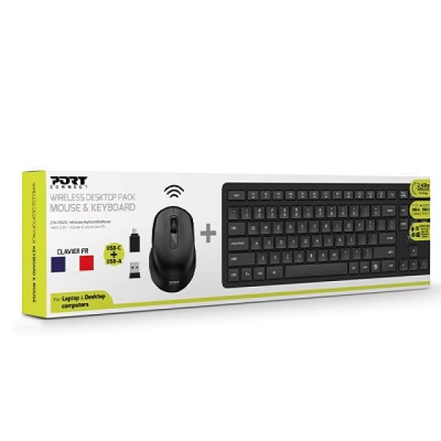 PORT PACK KEYBOARD + MOUSE MEDIUM- WIRELESS - US