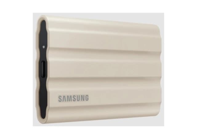 Samsung Portable SSD 1TB, T7 SHIELD, USB 3.2 Gen.2 (10Gbps), Rugged, [Sequential Read/Write : Up to 1,050MB/sec /Up to 1,000 MB/sec], Beige