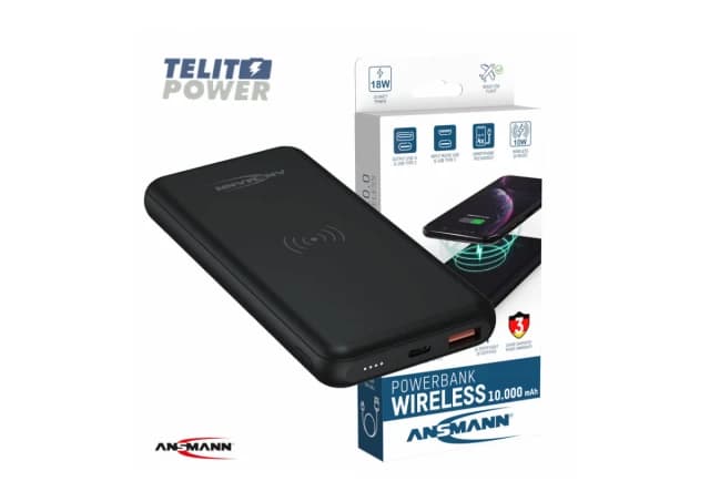 Powerbank 10000mAh PB218 wireless - ANSMANN