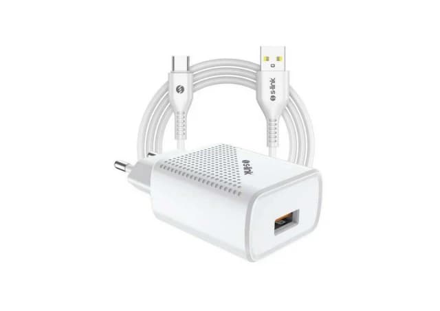 KUĆNI PUNJAČ 12W USB-A PORT + KABL USB-TIP-C 1M 2.4A SL-EC40T S-LINBELI-35309