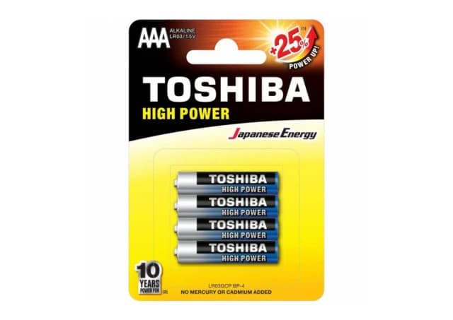 TOSHIBA HIGH POWER ALKALNA BATERIJA LR03 BP 4/1 (1100015087)