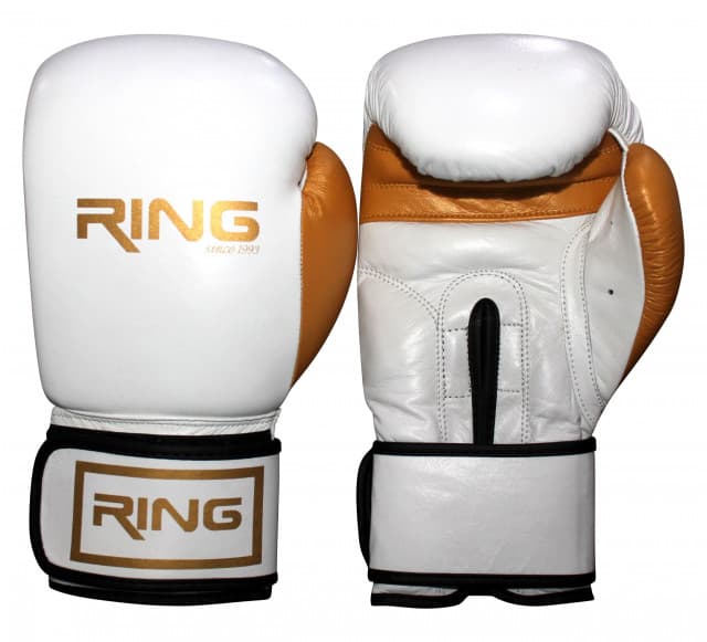 RING rukavice za boks 10 OZ kozne - RS 3211-10 white