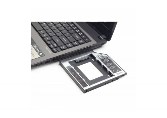 Slim mounting frame (adapter, caddy) for 2.5'' HDD/SSD to 5.25'' bay, up to 9.5 mm