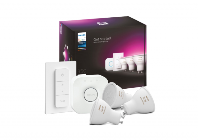 Starter Kit Philips Hue WCA 4.3W GU10 - set 3 sijalice, ruter i dimer, 929001953113