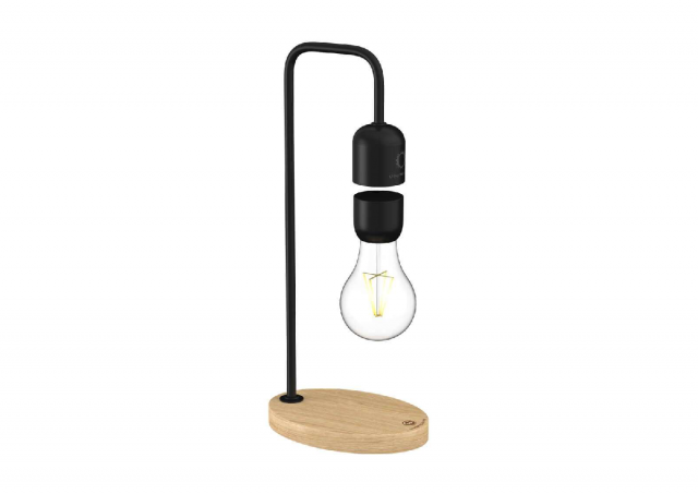 Levitating Lampa EU, drvena, stona, USB - C, crna DESIGNNEST DH0296WD/LEVLAP