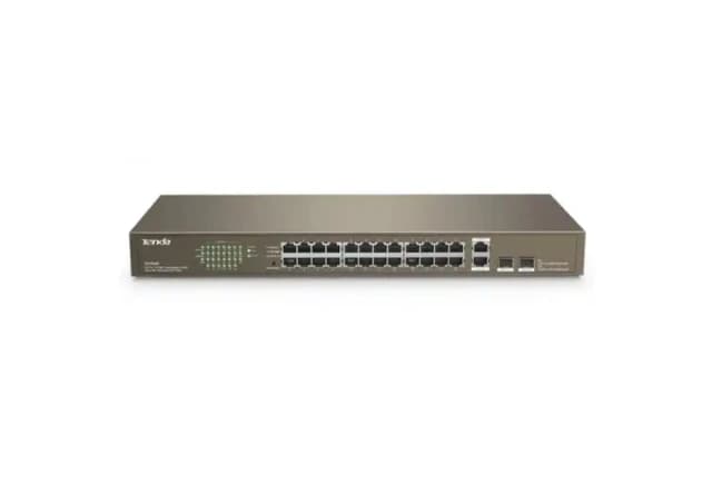 Svič 10/100 24-Port  Tenda TEF1026F + 2 Gigabit Base-X SFP ports