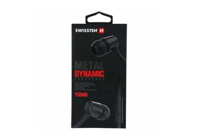 SWISSTEN EARBUDS DYNAMIC YS500 BLACK