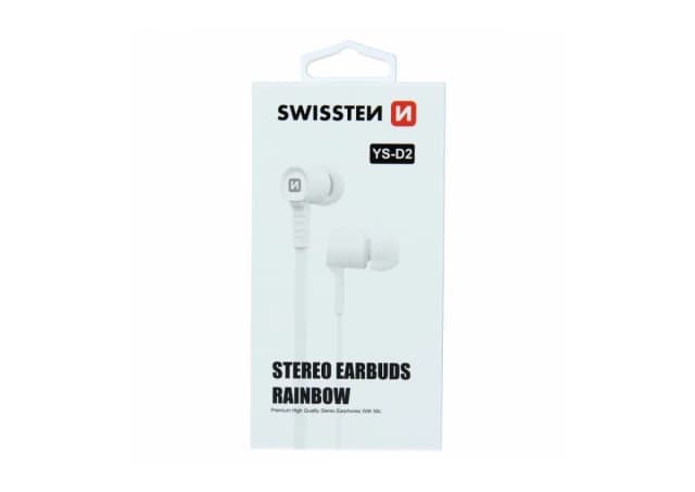 SWISSTEN EARBUDS RAINBOW YS-D2 WHITE