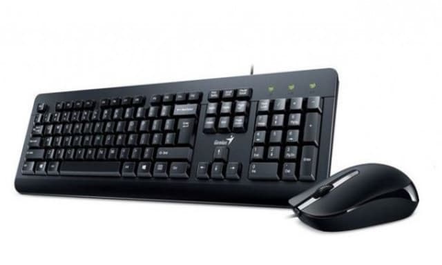 GENIUS KM-160 USB YU crna tastatura+ USB crni miš