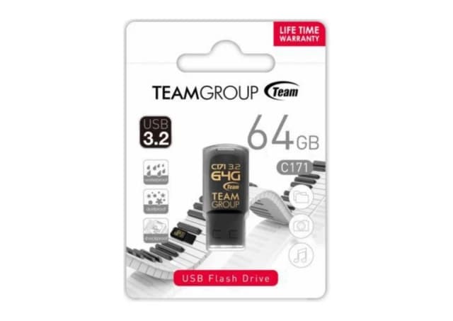 TeamGroup 64GB C171 USB 3.2 BLACK TC171364GB01 NEW