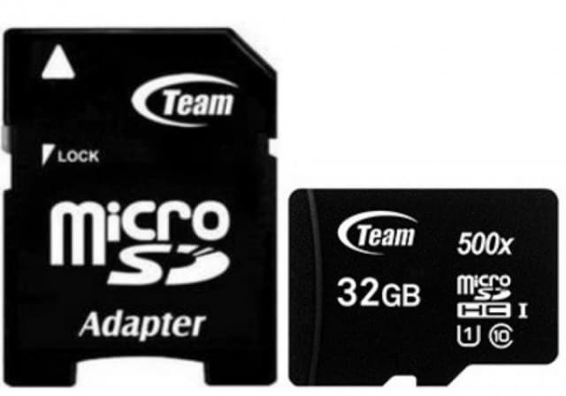 TeamGroup MICRO SDHC 32GB UHS-I +SD Adapter TUSDH32GCL10U03 40344