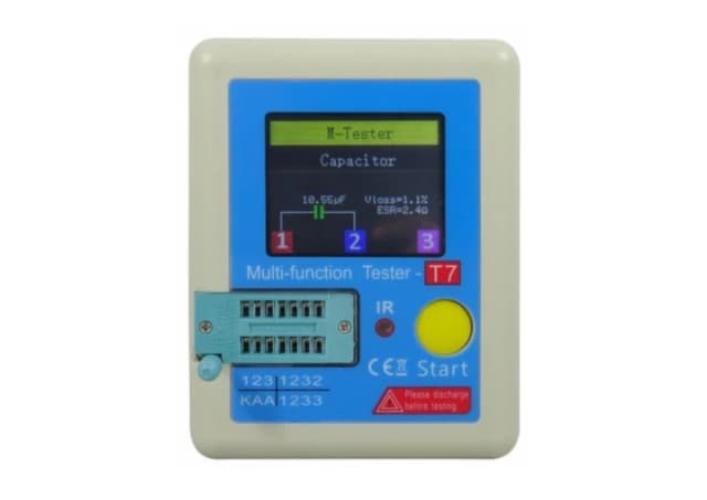 Tester elektronskih komponenti LCR-T7 za diode, duple diode, otpornike, kondenzatore, induktore..