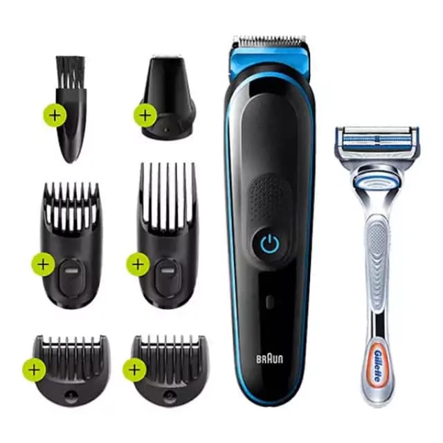 Trimer Braun MGK3242 7u1 punjivi/regulacija 0,5-21mm + Gillette Fusion5